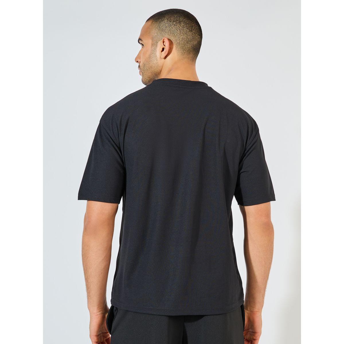 Styli Active Oversized Slogan Training T-Shirt with Pintuck Detail-men-clothing-sportswearandactivewear-tshirtsandpolos-image-4