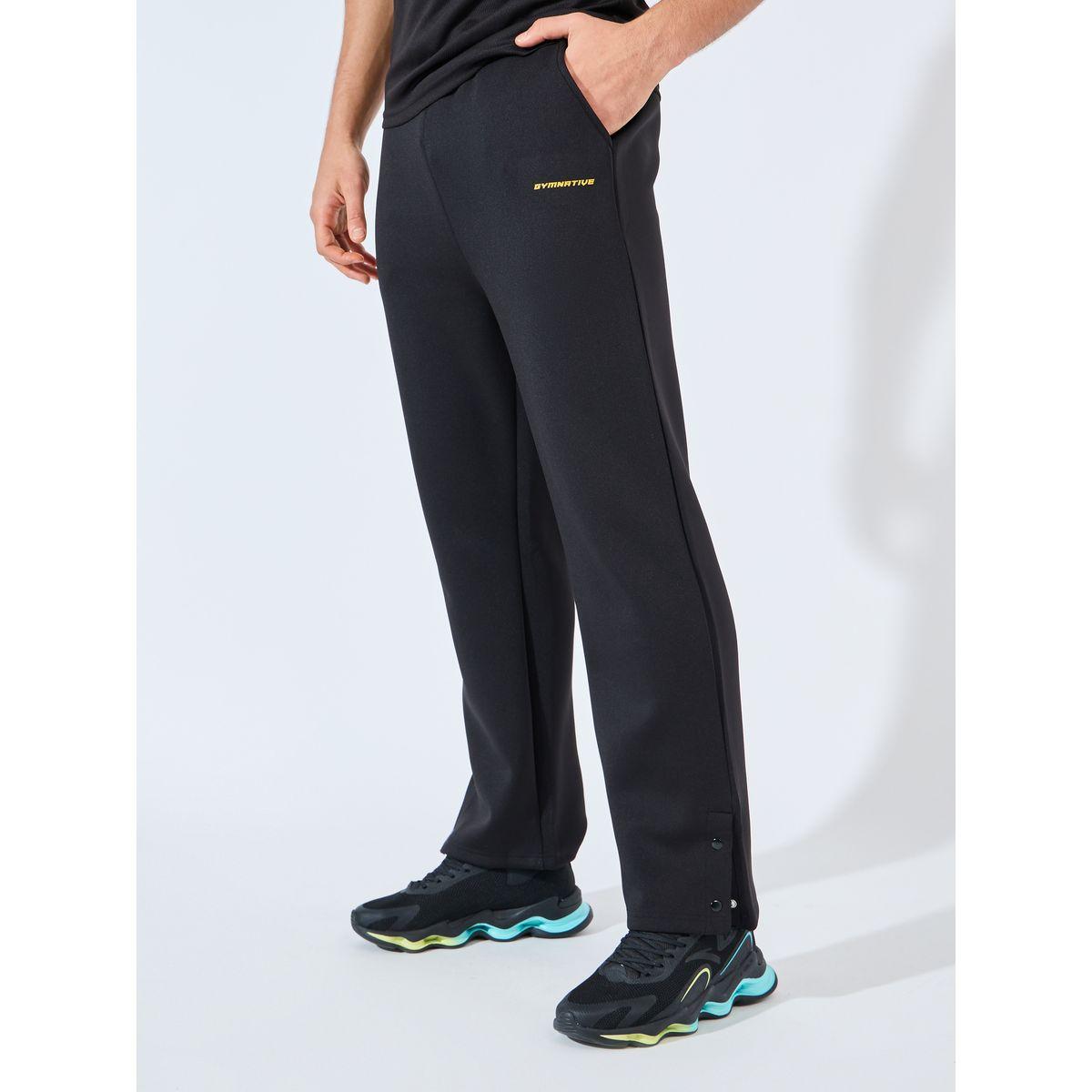 Styli Active Relaxed Fit Open Hem Scuba Pants With Bottom Snap Detail-men-clothing-sportswearandactivewear-bottoms-joggers-image-3