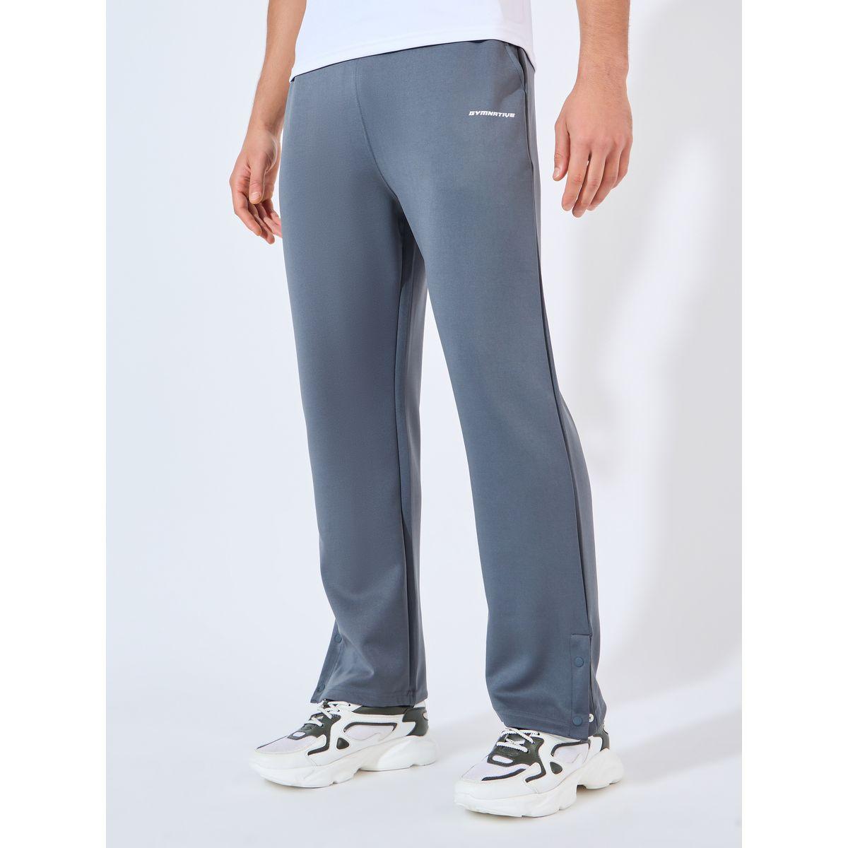 Styli Active Relaxed Fit Open Hem Scuba Pants With Bottom Snap Detail-men-clothing-sportswearandactivewear-bottoms-image-3