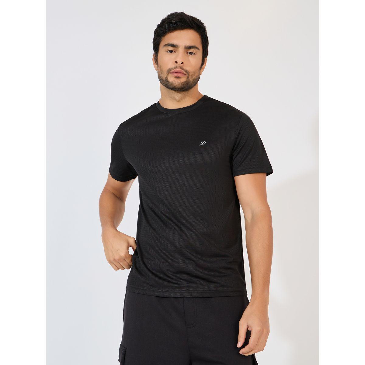 Styli Active Soft Texture Reflective Logo Workout T-Shirt-men-clothing-sportswearandactivewear-tshirtsandpolos-image-1