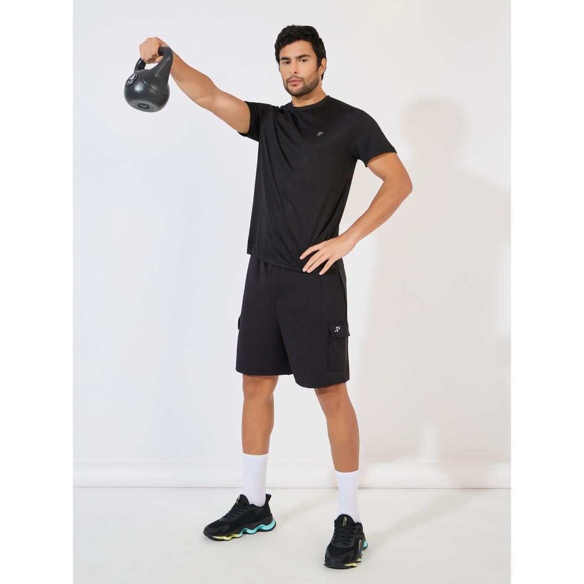 Styli Active Soft Texture Reflective Logo Workout T-Shirt-men-clothing-sportswearandactivewear-tshirtsandpolos-image-2
