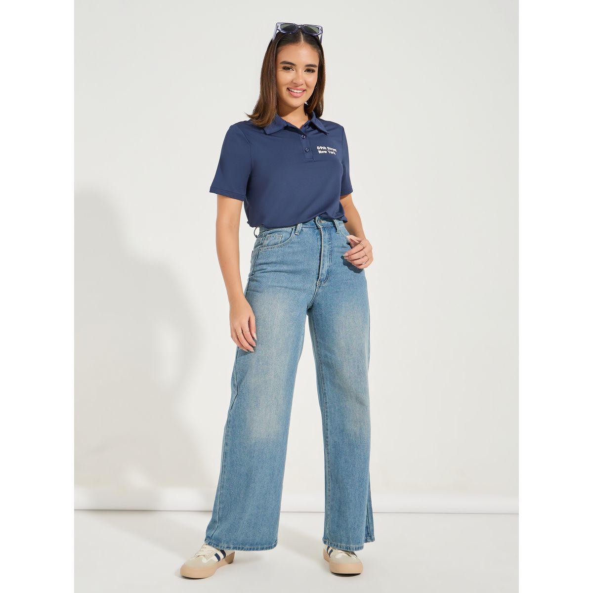تيشيرت بياقة بولو واكمام قصيرة-women-clothing-tshirts-image-3
