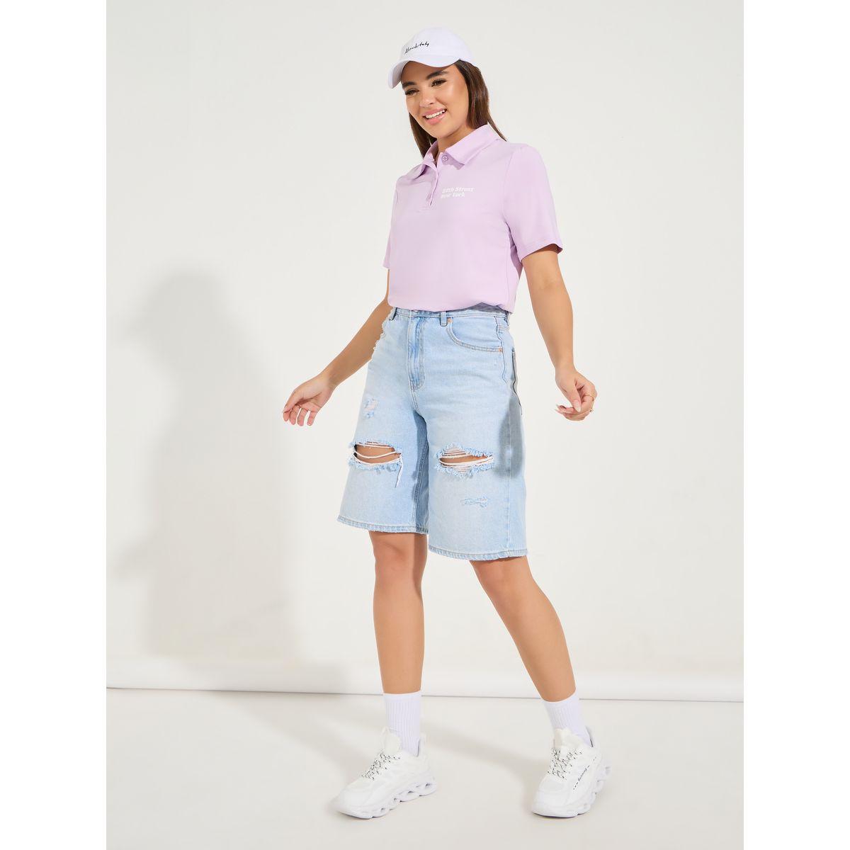 Styli Regular Fit Slogan Print Short Sleeve Polo T-Shirt-women-clothing-tshirts-image-3