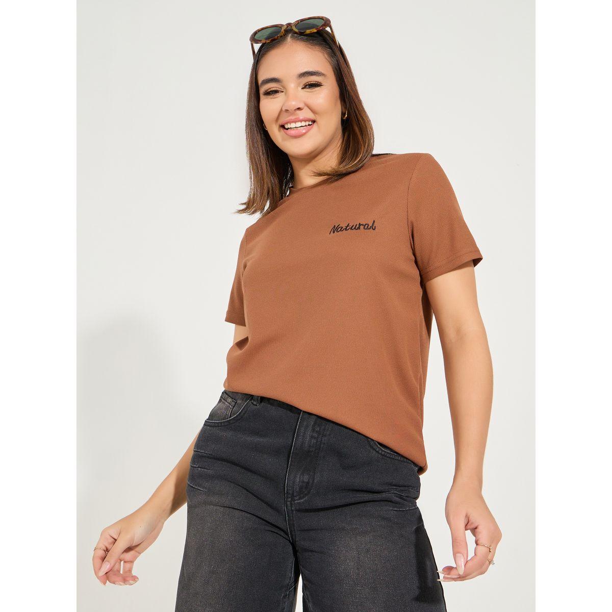 Styli Regular Fit Embroidery Detail Short Sleeve T-Shirt-women-clothing-tshirts-image-1