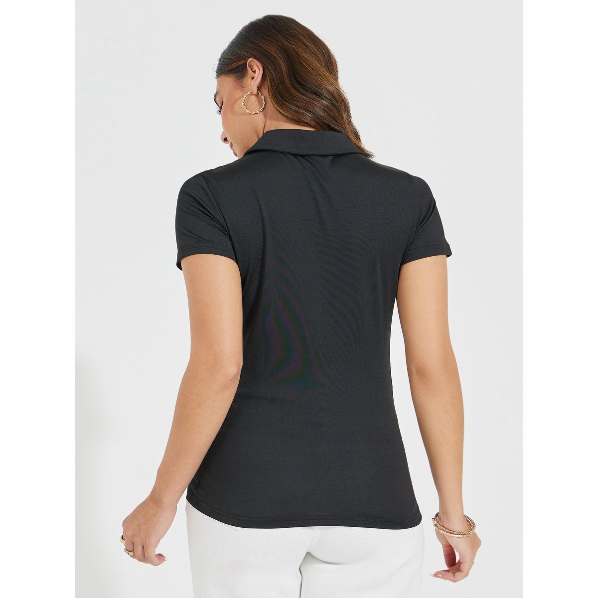 Styli Fitted Embroidery Slogan Polo T-Shirt-women-clothing-tshirts-image-5
