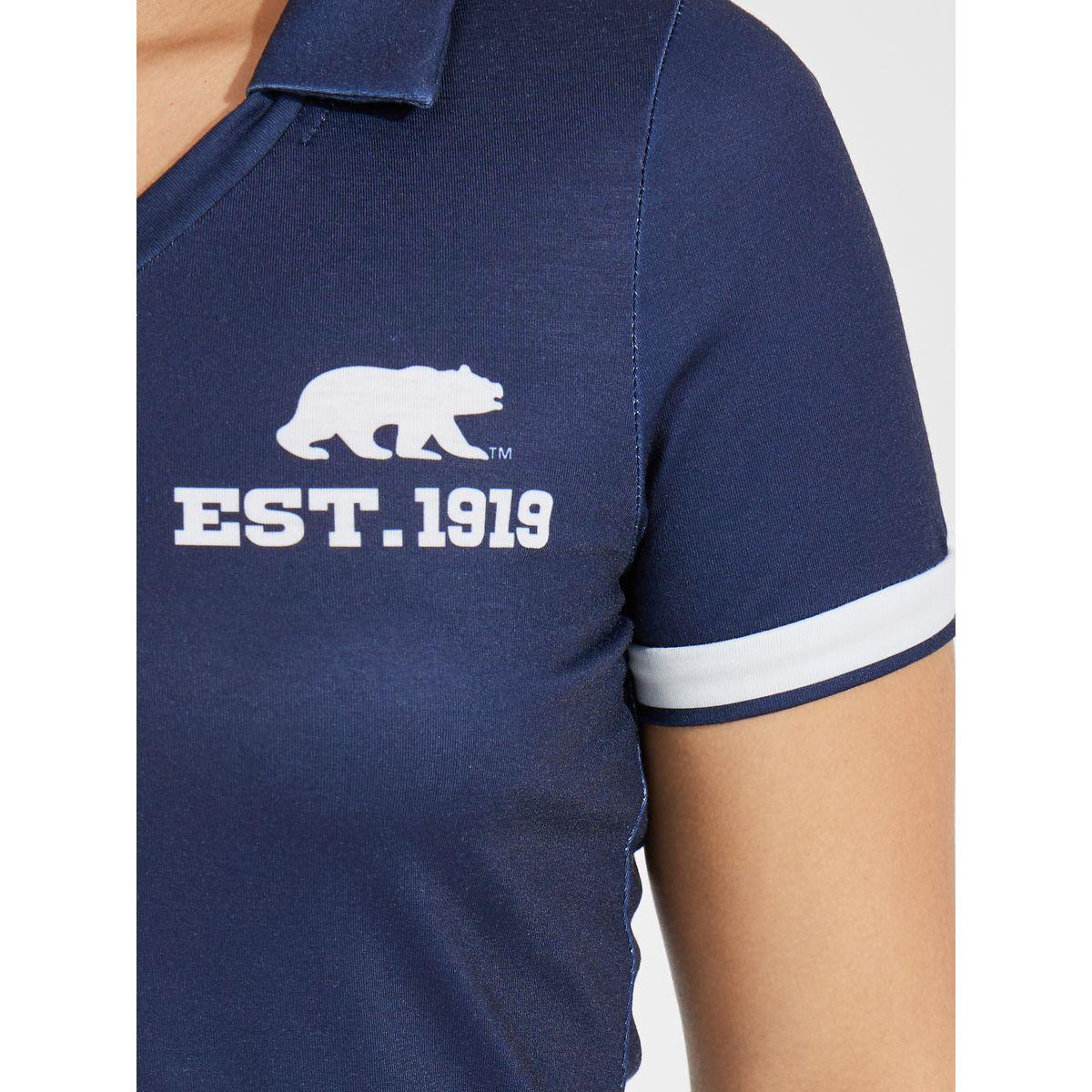 Styli Fitted Slogan Print Short Sleeve Polo T-Shirt-women-clothing-tshirts-image-5