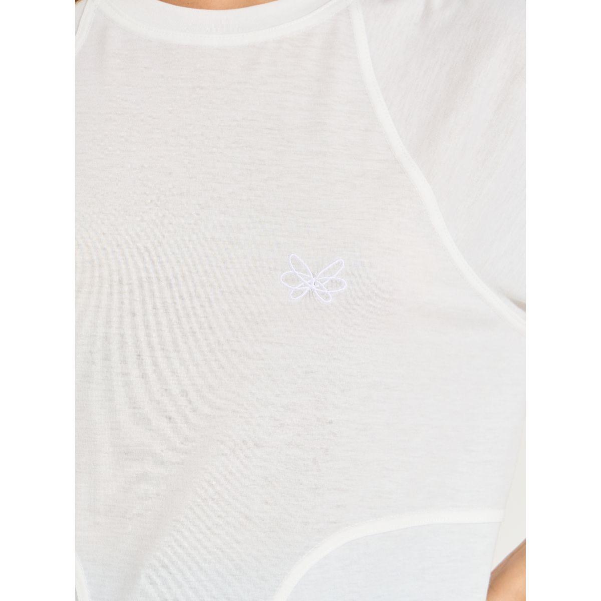 Styli Oversized Plain Short Sleeve T-Shirt with Logo Detail-women-clothing-tshirts-image-4