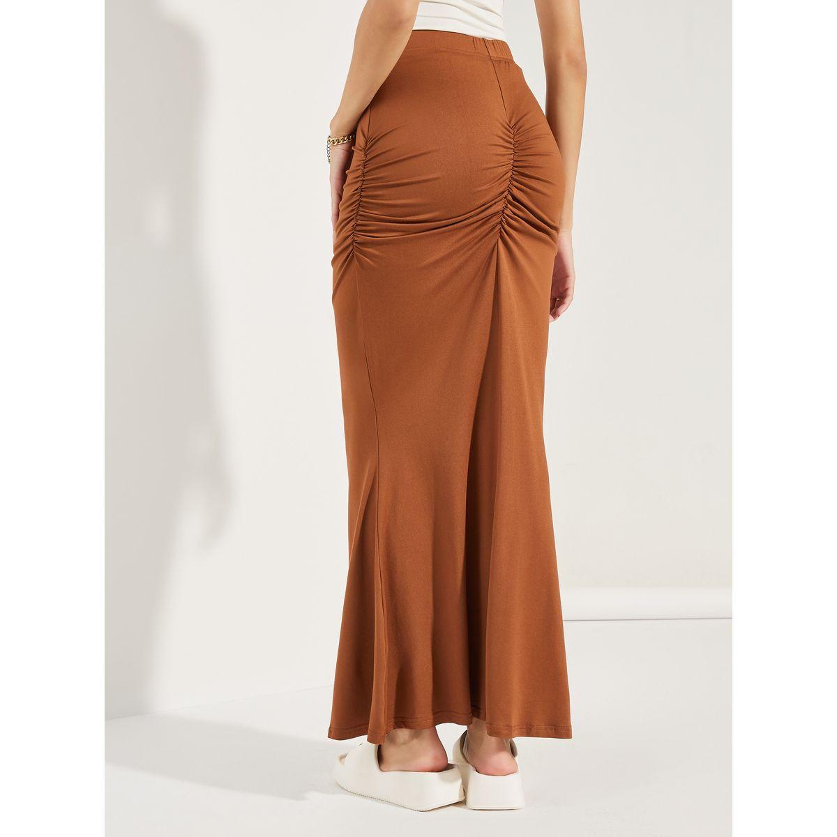 تنورة طويلة مزينة بكسرات وحافة ميرميد-women-clothing-bottoms-skirts-image-4