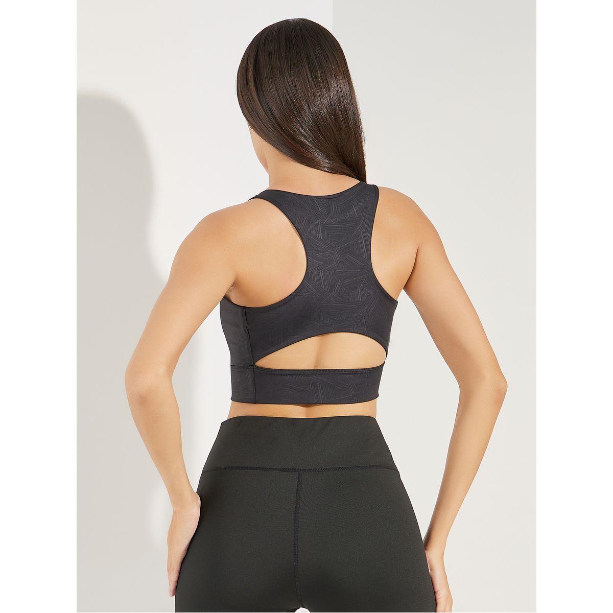 Styli Active Cutout Racerback Detail Medium Support Sports Bra-sports-women-clothing-sportsbras-image-5