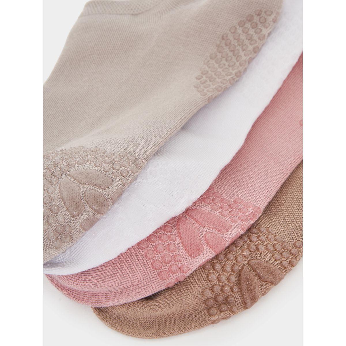 Styli Active Pack of 4 - Silicon Pad Base Active Low Cut Yoga Socks-sports-gear-gym-image-2