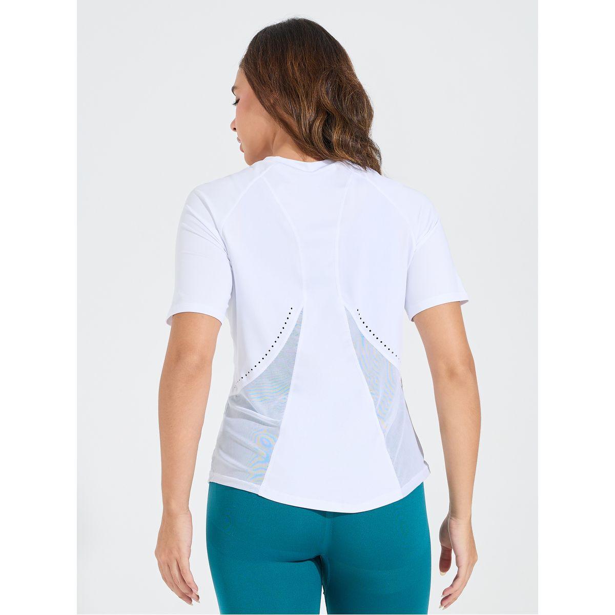 Styli Active Laser Cut & Stitch Detail Curved Hem Short Sleeve Top-women-clothing-sportswearandactivewear-tshirtsandvests-image-4