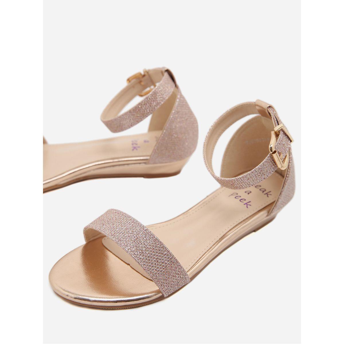 Sneak-a-Peek X Styli Glitter Look Buckle Ankle Strap Open Toe Sandals-women-shoes-heels-image-3