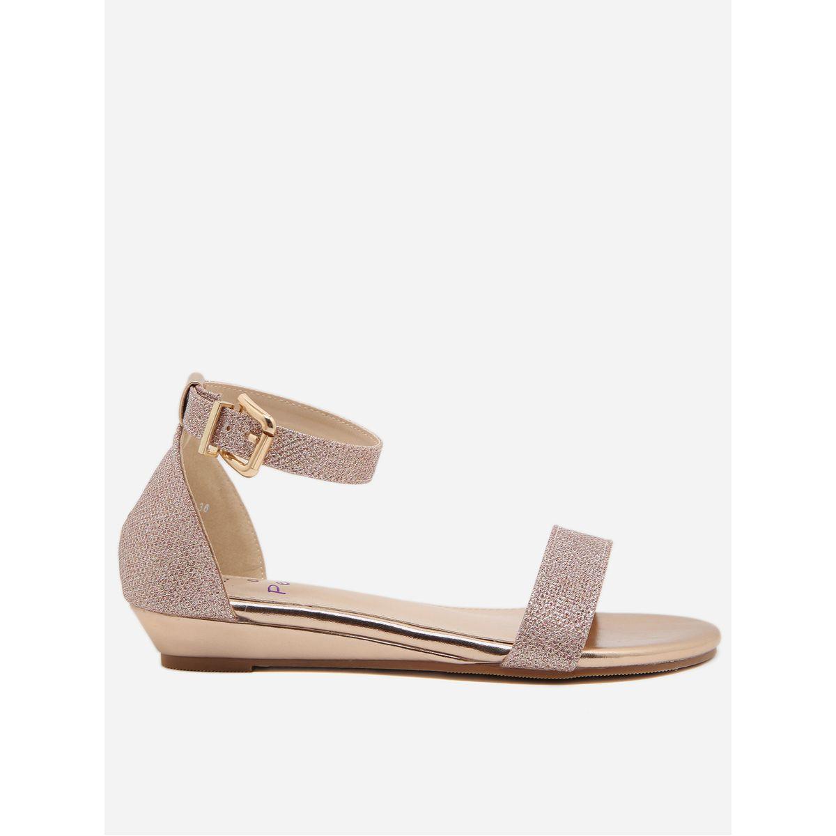 Sneak-a-Peek X Styli Glitter Look Buckle Ankle Strap Open Toe Sandals-women-shoes-heels-image-5
