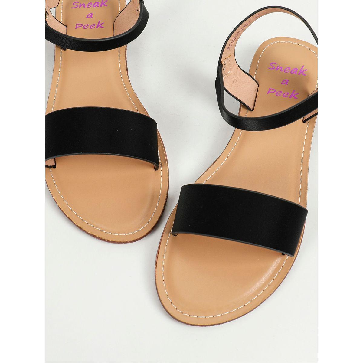 Sneak-a-Peek X Styli Single Band Ankle Strap Flat Sandals-women-shoes-sandals-flats-image-7