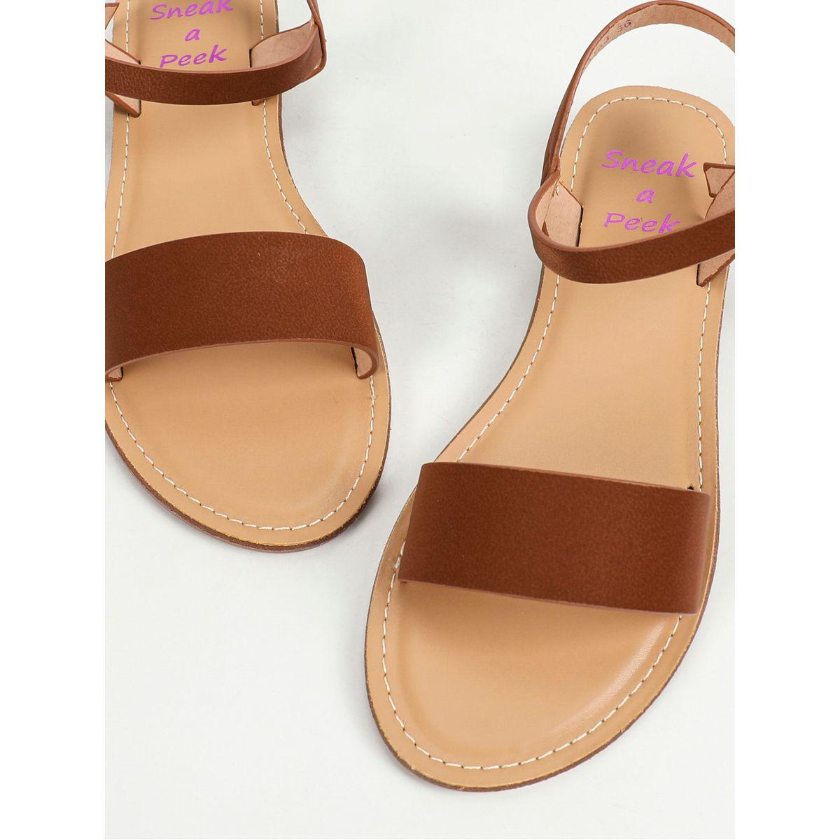 Sneak-a-Peek X Styli Single Band Ankle Strap Flat Sandals-women-shoes-sandals-flats-image-9
