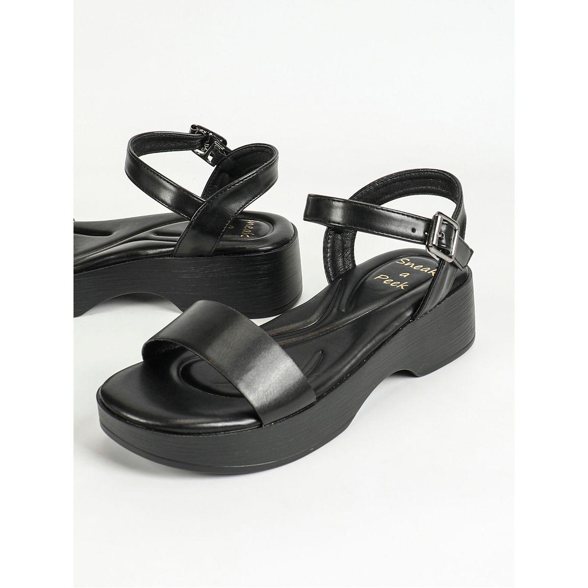 صندل فلاتفورم بسير كاحل فردي سنِيك-أ-بِيك × ستايلي-women-shoes-sandals-flats-image-4