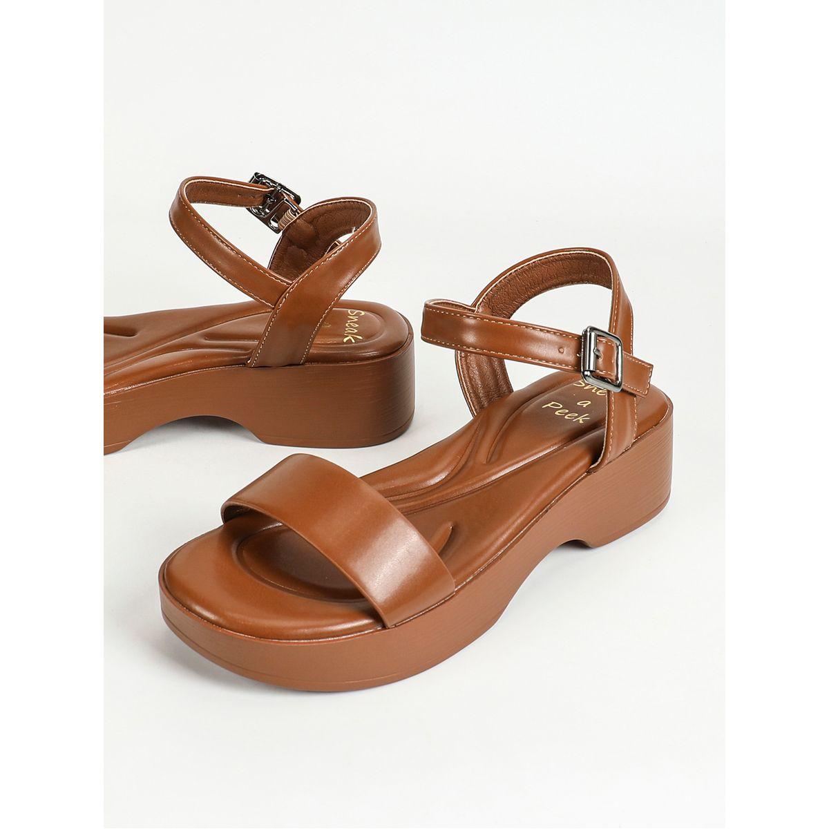 Sneak-a-Peek X Styli Single Band Ankle Strap Flatform Sandals-women-shoes-sandals-flats-image-4