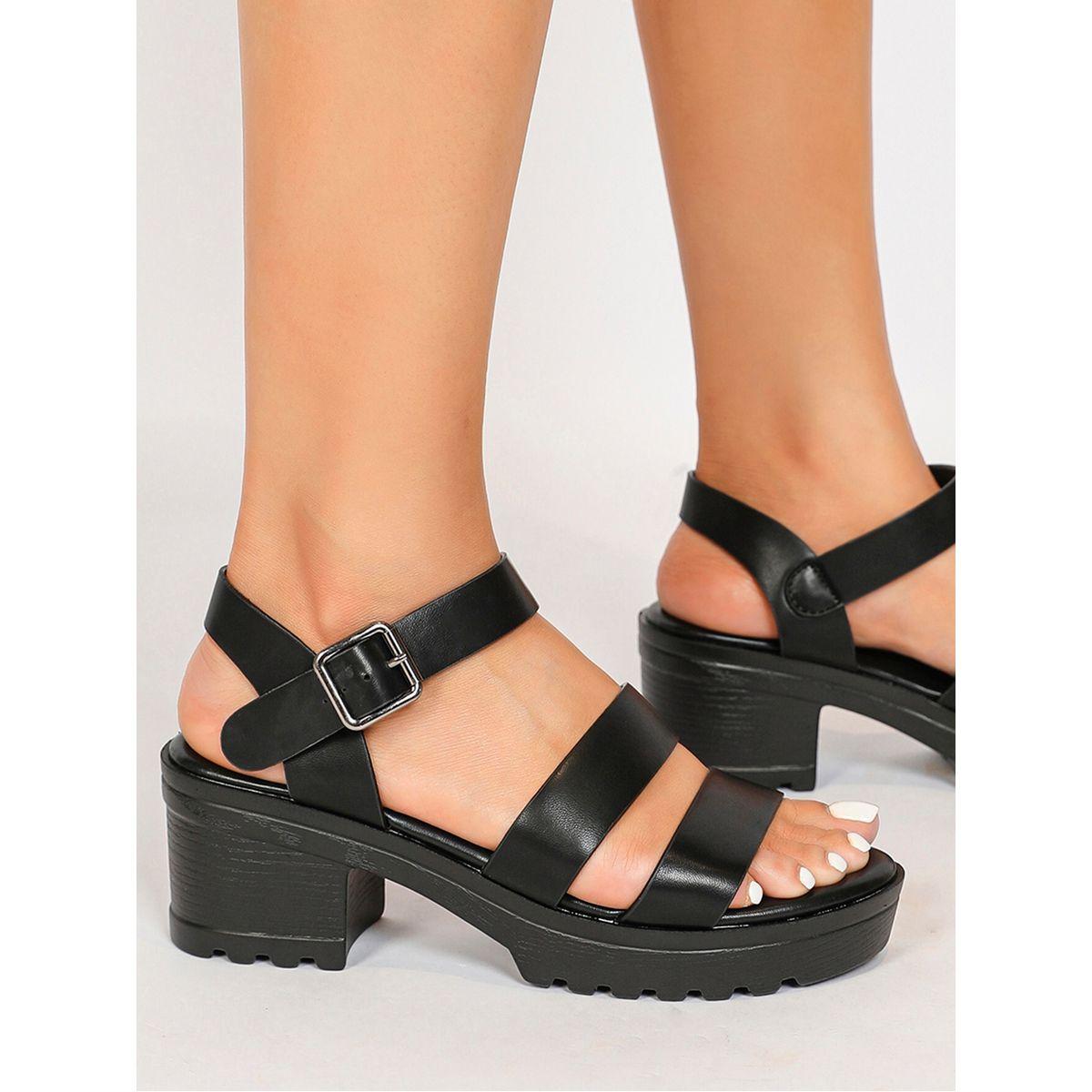 Sneak-a-Peek X Styli Solid Ankle Strap Block Heel Sandals-women-shoes-sandals-heeled-image-4