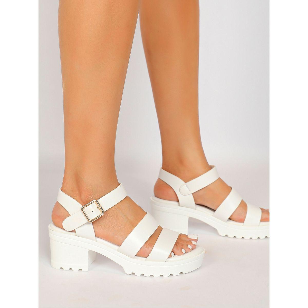 Sneak-a-Peek X Styli Solid Ankle Strap Block Heel Sandals-women-shoes-heels-image-2