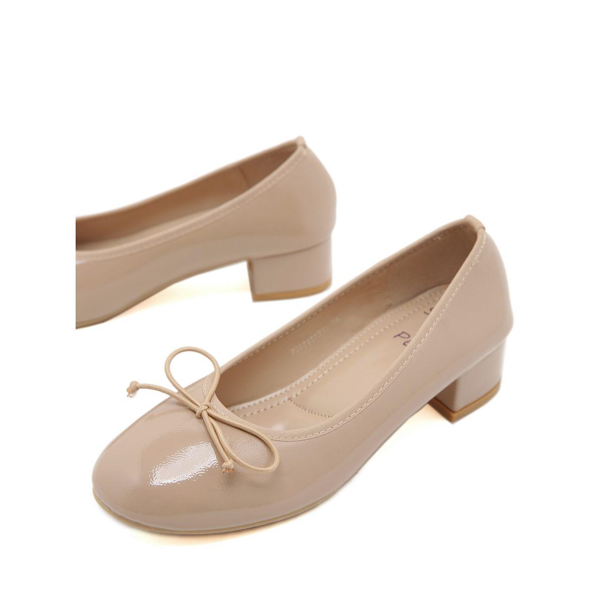 Sneak-a-Peek X Styli Patent Round Toe Block Heel Shoes-women-shoes-loafersandmoccasins-image-3