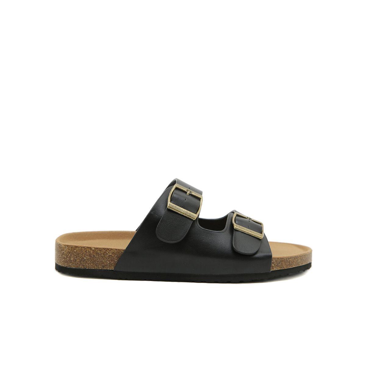 Sneak-a-Peek X Styli Double Buckle Accent Flat Sandals-women-shoes-heels-image-5