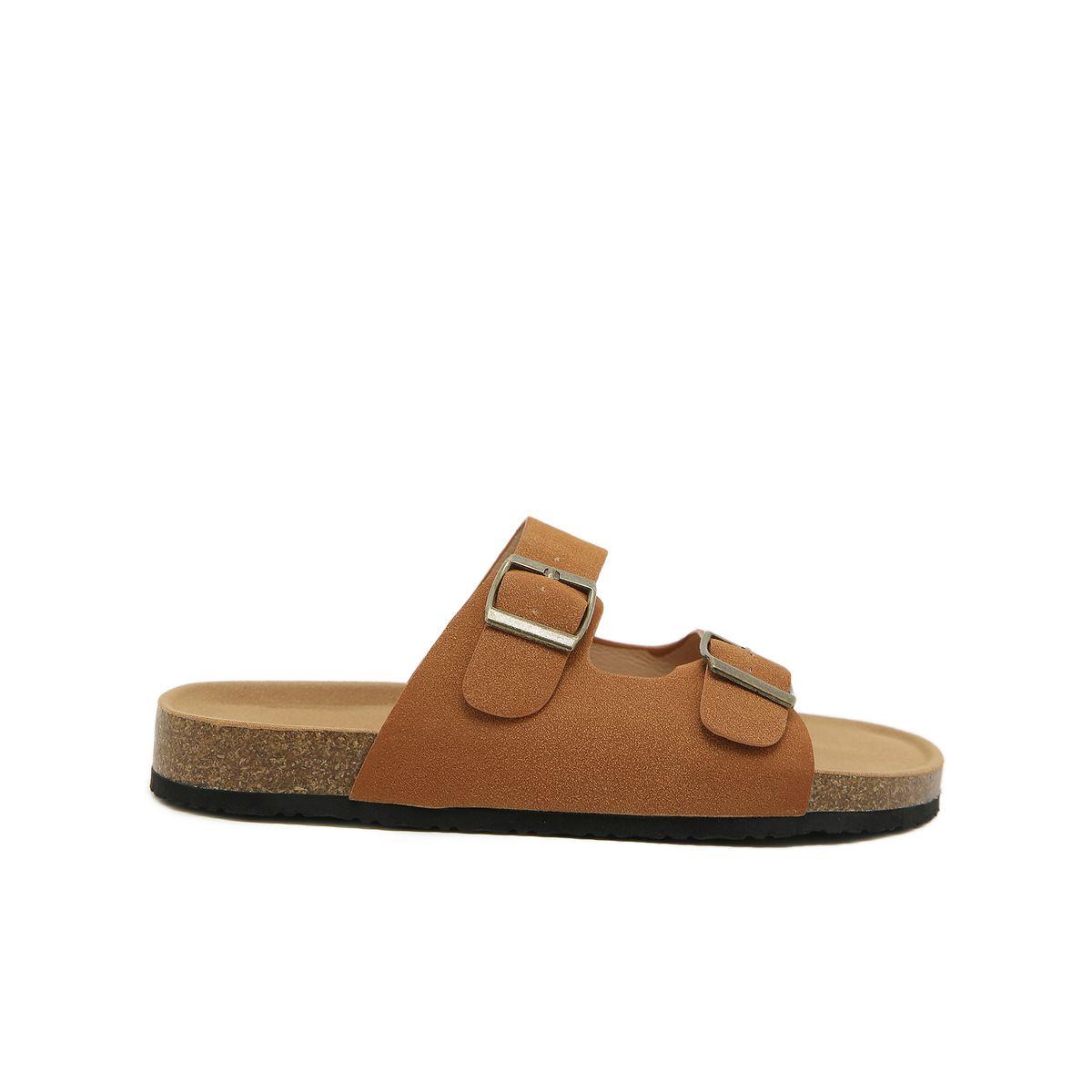 Sneak-a-Peek X Styli Double Buckle Accent Flat Sandals-women-shoes-heels-image-5