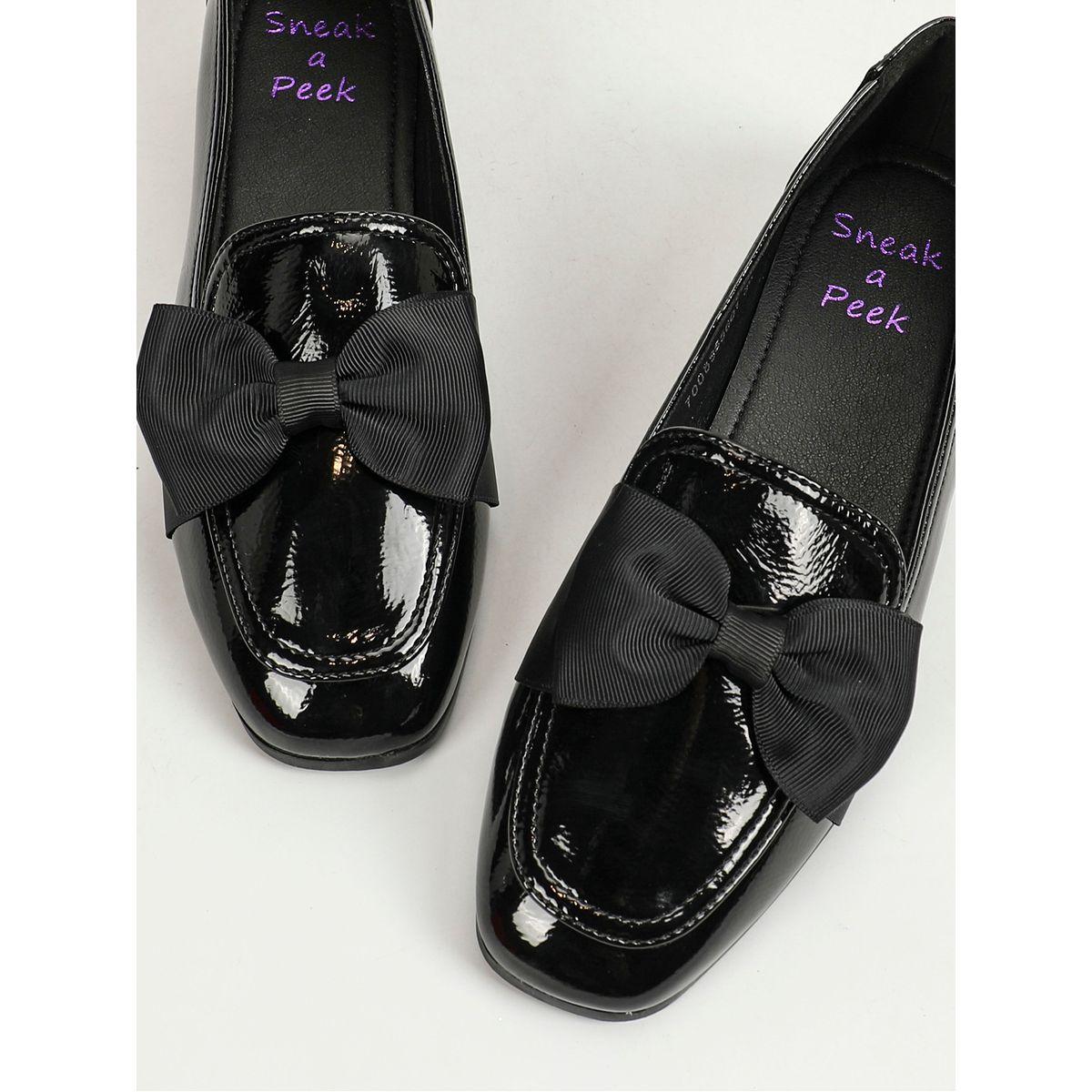 صندل فلات سهل الارتداء مزين بفيونكة سنِيك-أ-بِيك × ستايلي-women-shoes-loafersandmoccasins-image-2
