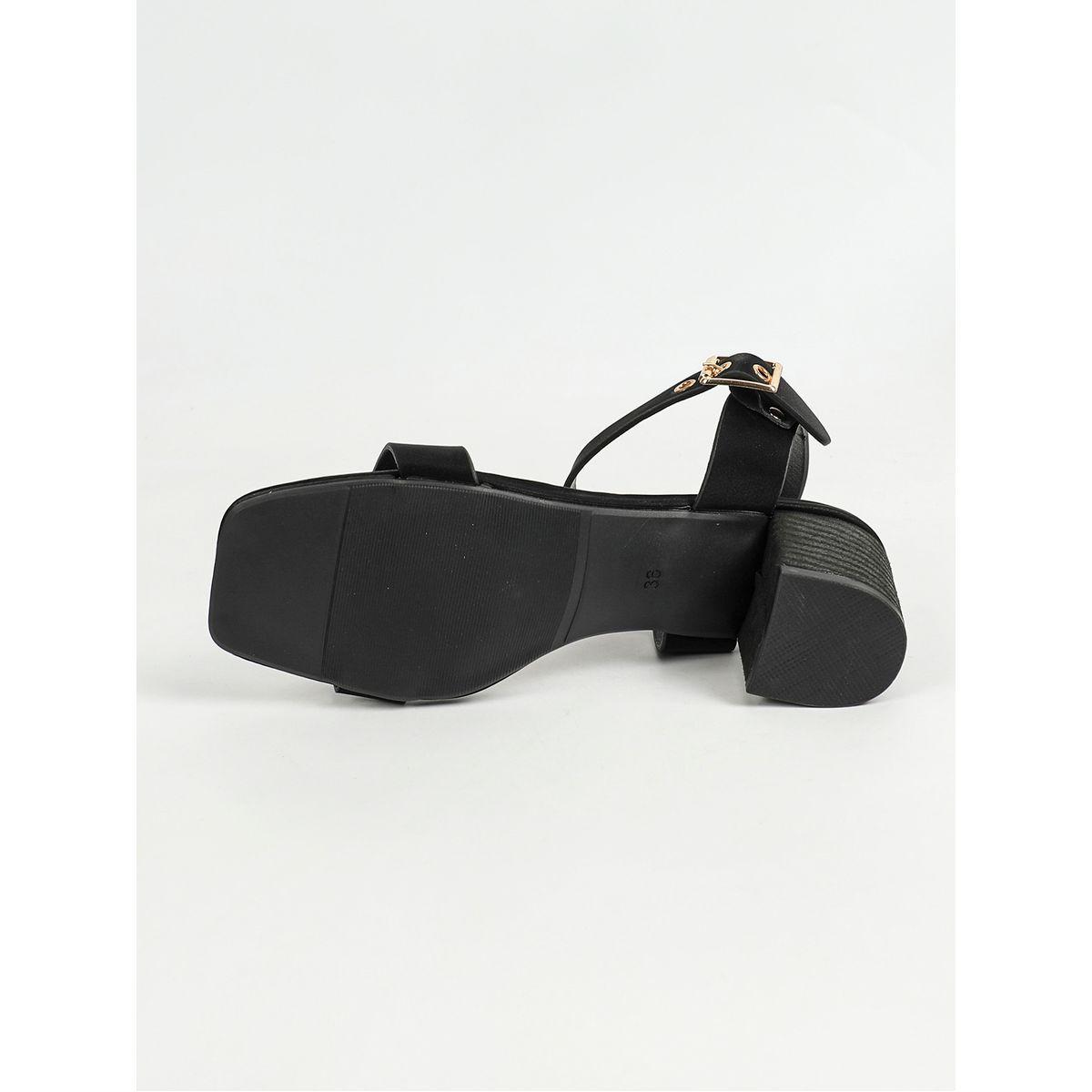 Sneak-a-Peek X Styli Solid Block Heel Sandals with Buckle Closure-women-shoes-sandals-heeled-image-9