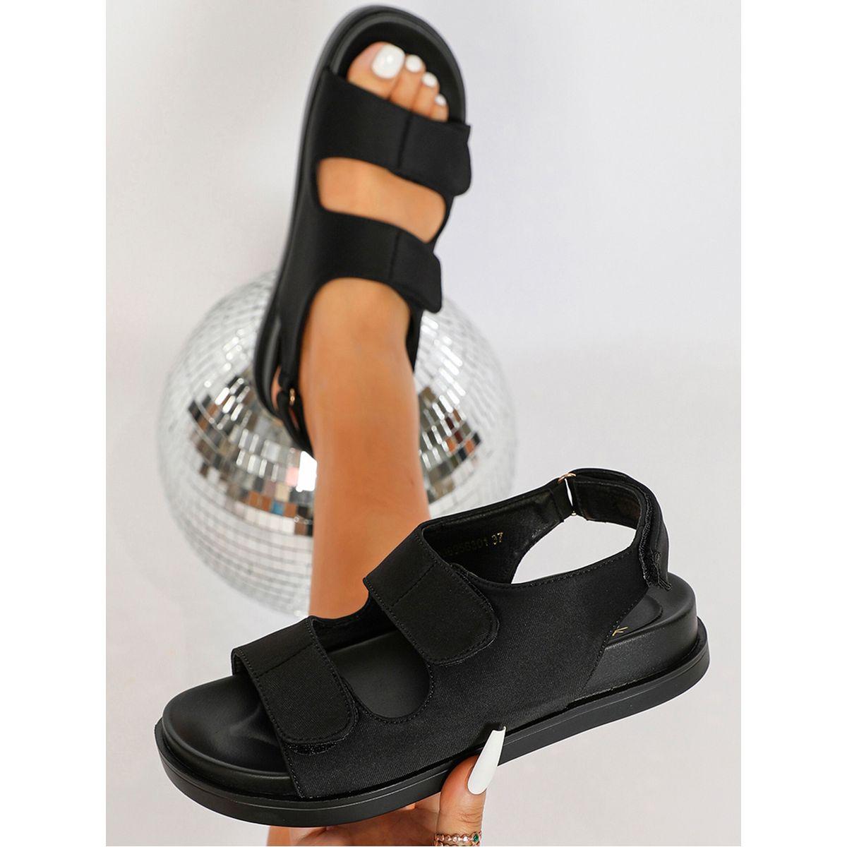 Sneak-a-Peek X Styli Double Velcro Strap Open Toe Sandals-women-shoes-sandals-flats-image-1