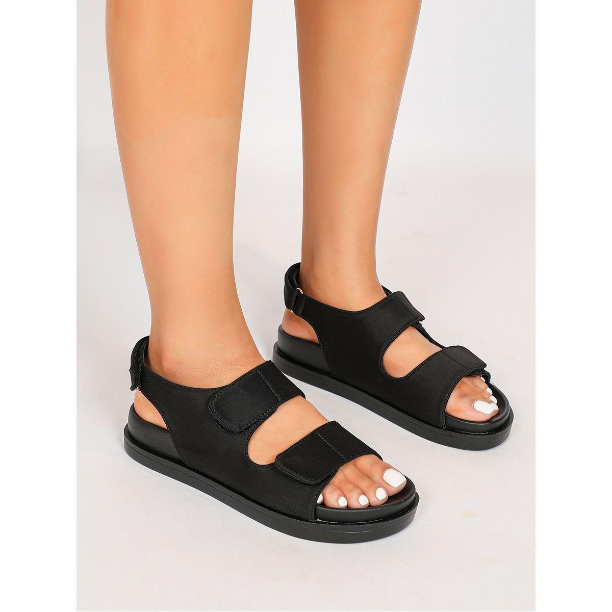 Sneak-a-Peek X Styli Double Velcro Strap Open Toe Sandals-women-shoes-sandals-flats-image-2