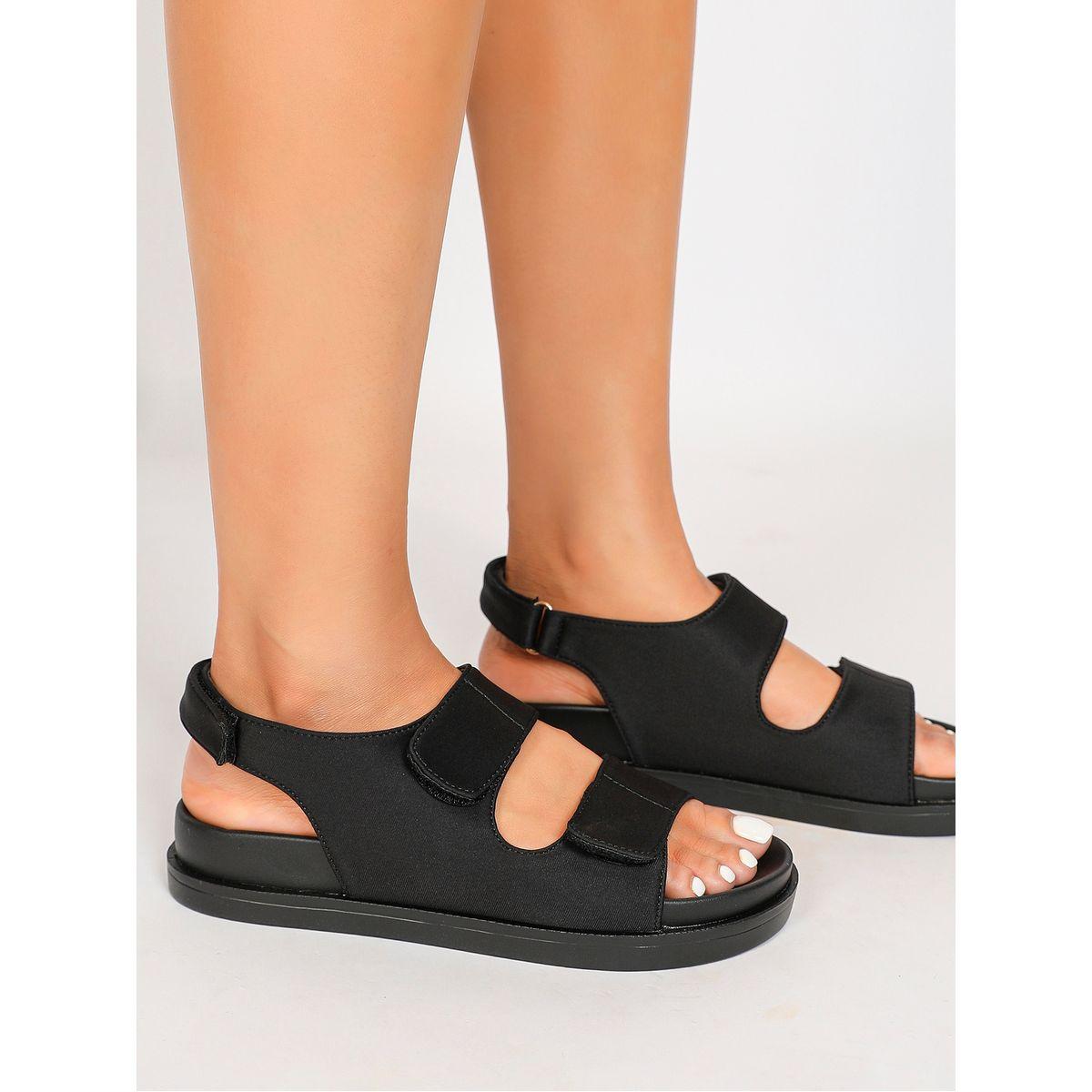 Sneak-a-Peek X Styli Double Velcro Strap Open Toe Sandals-women-shoes-sandals-flats-image-3