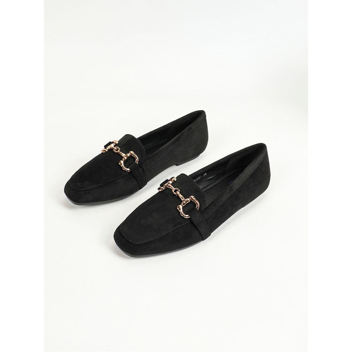 Sneak-a-Peek X Styli Metal Chain Accent Suede Look Mules-women-shoes-flats-loafers-image-2