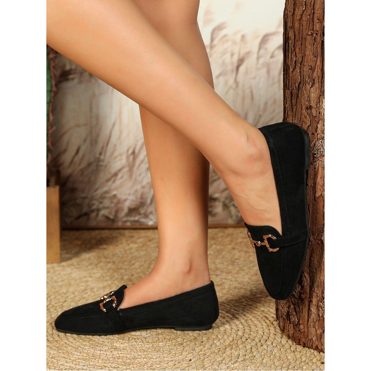 Sneak-a-Peek X Styli Metal Chain Accent Suede Look Mules-women-shoes-flats-loafers-image-4