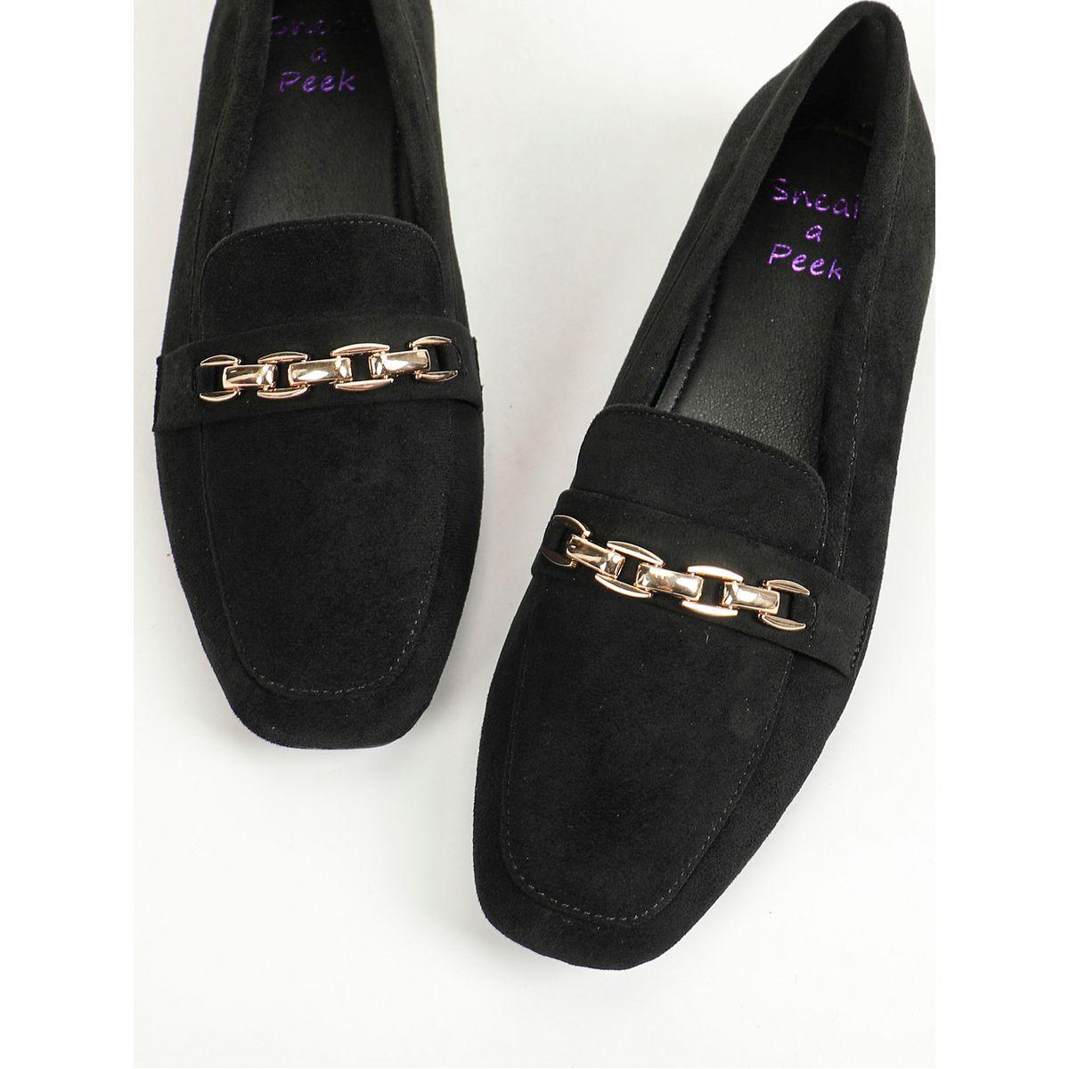 حذاء ميولز مزين بحلية معدنية سنِيك-أ-بِيك × ستايلي-women-shoes-flats-loafers-image-5