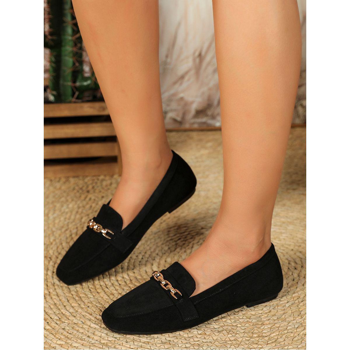 حذاء ميولز مزين بحلية معدنية سنِيك-أ-بِيك × ستايلي-women-shoes-flats-loafers-image-7
