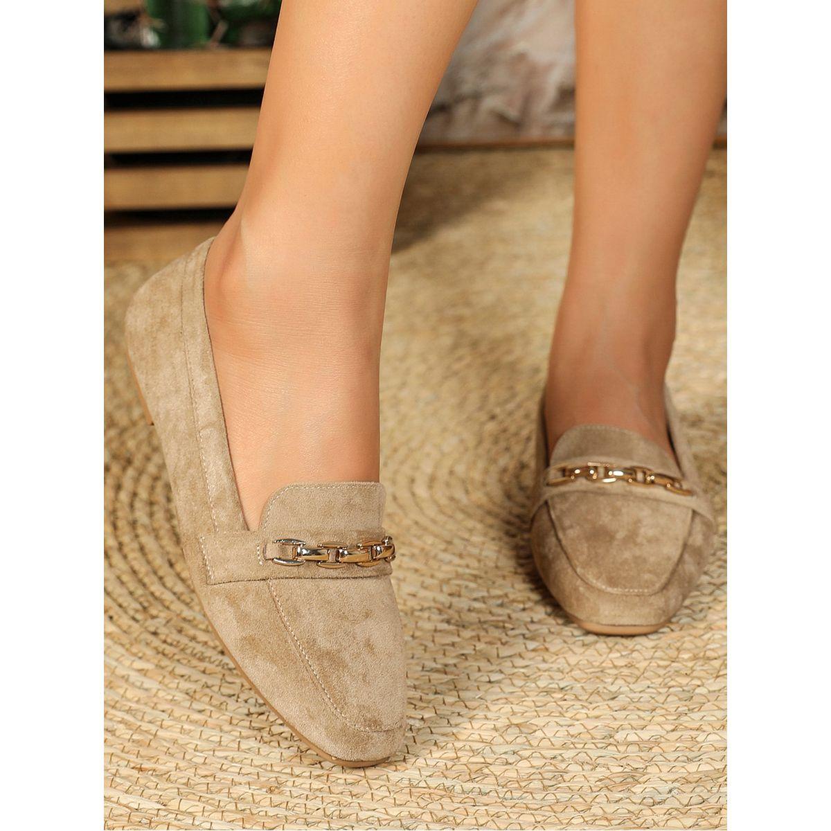 حذاء ميولز مزين بحلية معدنية سنِيك-أ-بِيك × ستايلي-women-shoes-flats-loafers-image-3