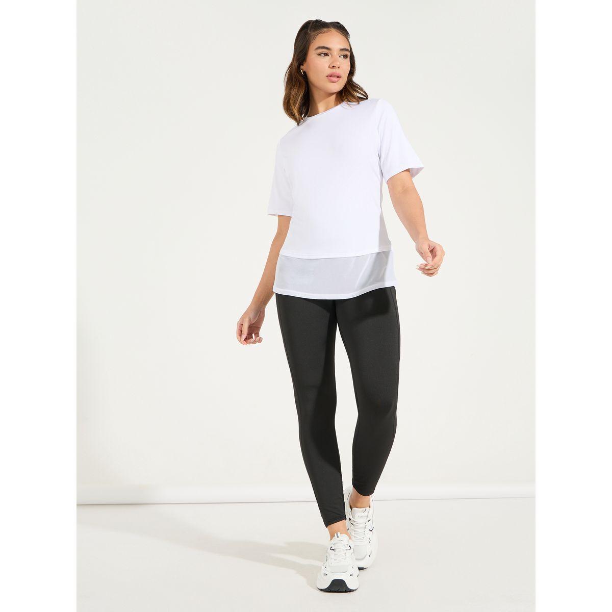 Styli Active Solid Mesh Hem Front & Back Short Sleeve Top-men-clothing-sportswearandactivewear-tshirtsandpolos-image-2