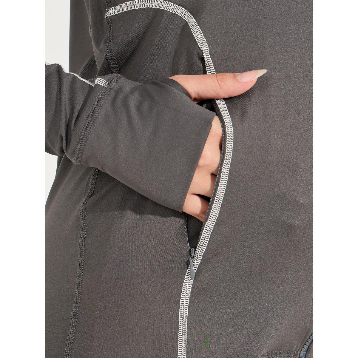 Styli Active Tonal & Contrast Stitch Jacket with Zip Pockets-women-clothing-sportswearandactivewear-coatsandjackets-jackets-image-3