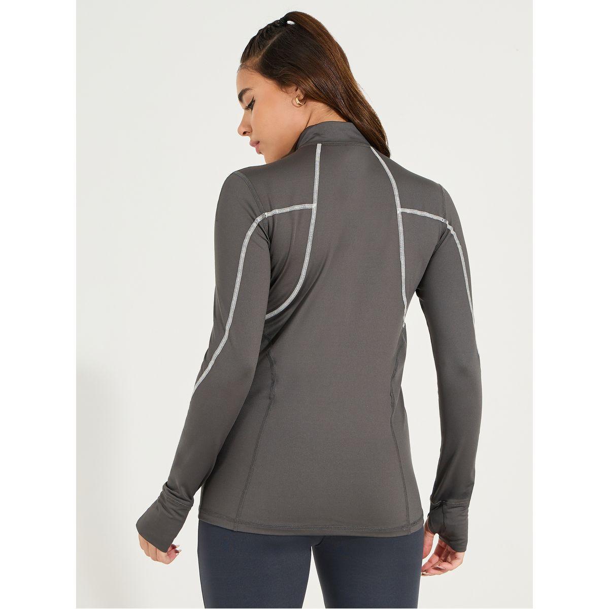جاكيت بتفاصيل مُتباينة ودرزات مع جيوب بسحَّاب غلق-women-clothing-sportswearandactivewear-coatsandjackets-jackets-image-4