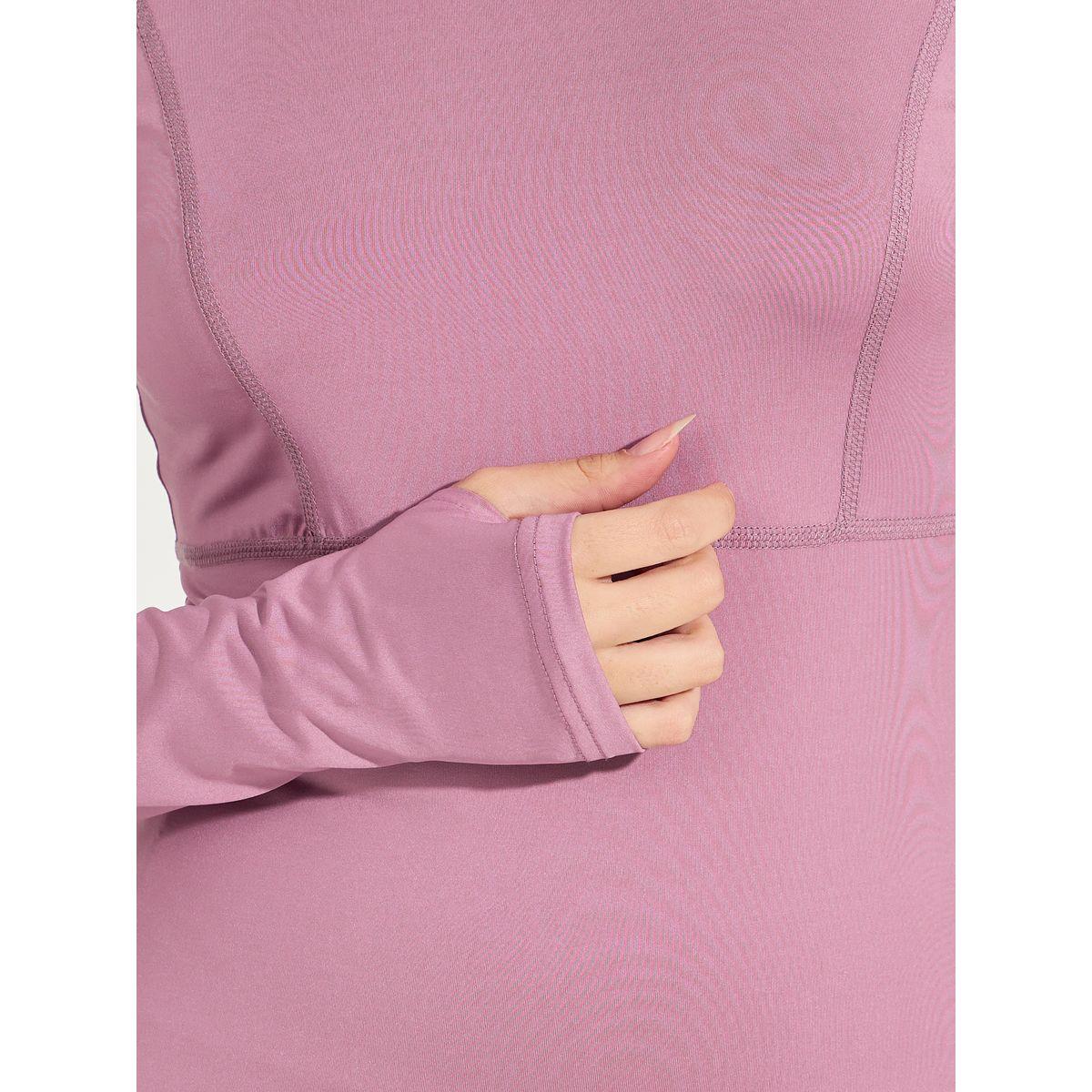 بلوزة سادة بدرزات وفتحة اصبع-women-clothing-sportswearandactivewear-tshirtsandvests-image-4