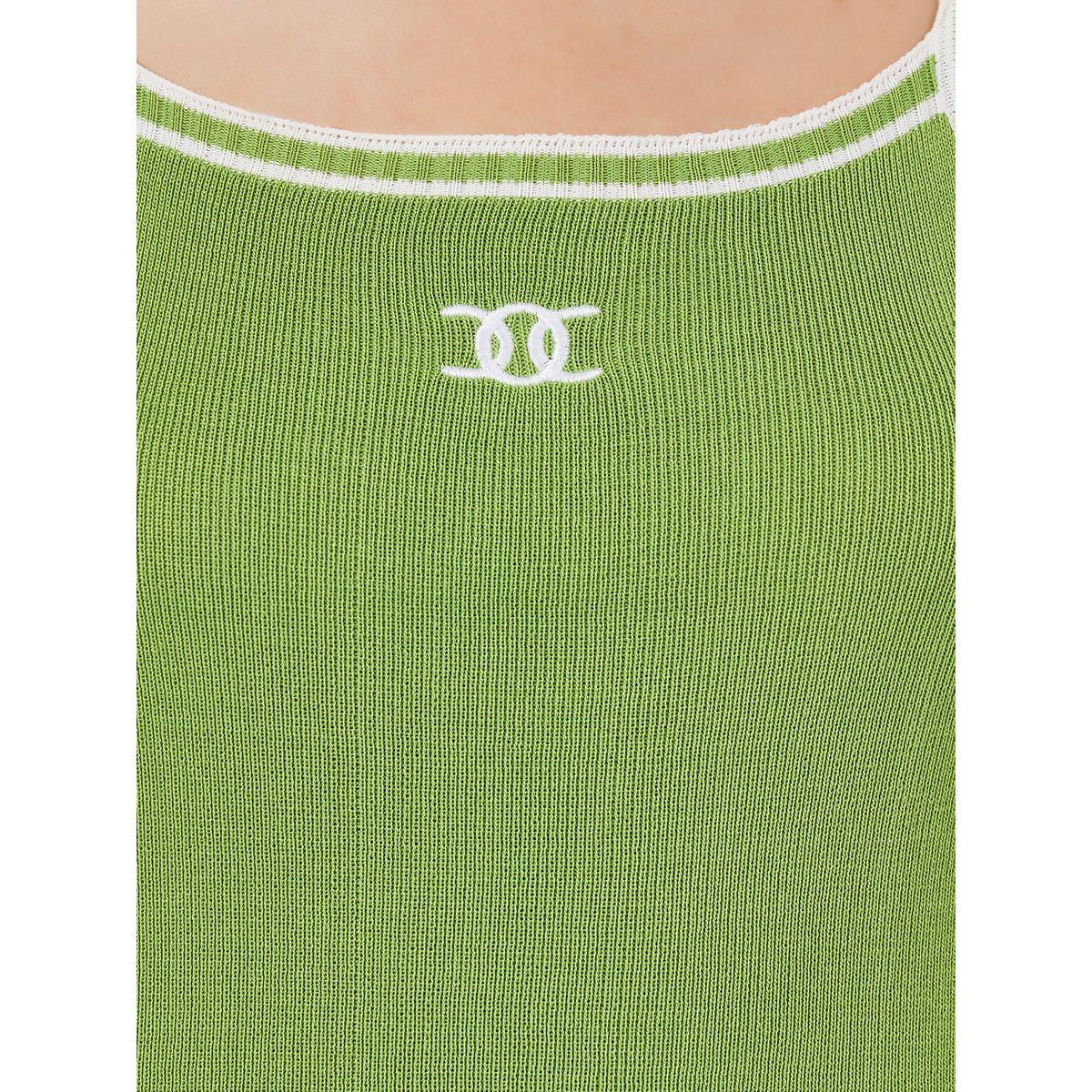 Styli Contrast Binding Square Neck Fitted Knit Tank-women-clothing-tshirts-image-4