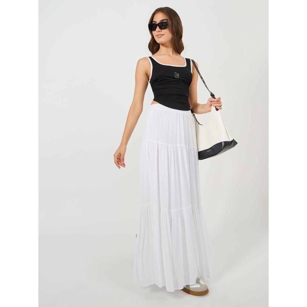 Styli Embroidered Contrast Binding Square Neck Regular Tank-women-clothing-tshirts-image-2