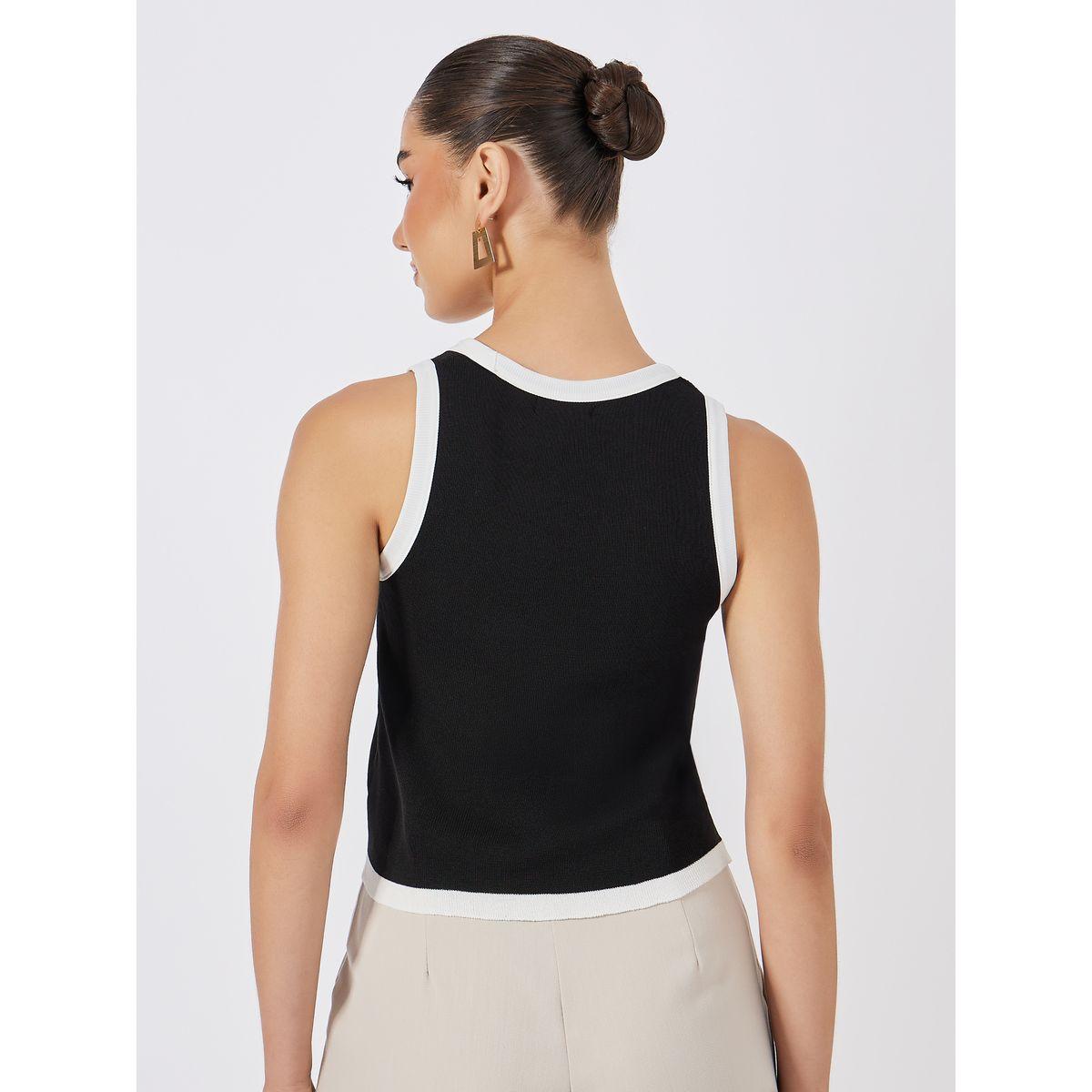بلوزة محبوكة بلا اكمام مع تفاصيل مُطرّزة-women-clothing-tshirts-image-5