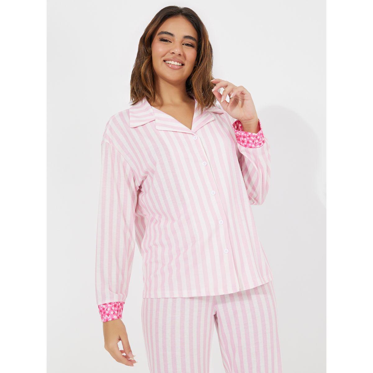 طقم من بنطال بيجاما مع بلوزة باكمام طويلة-women-clothing-nightwear-pyjamas-longsets-image-3