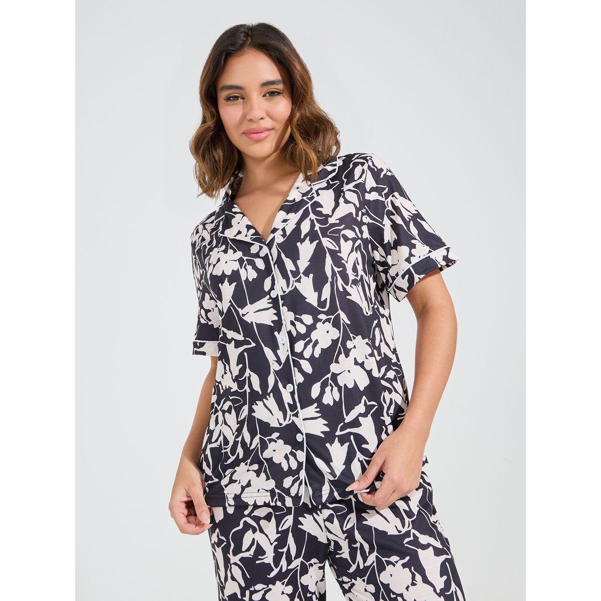 Styli Unwind AOP Floral Shirt & Pyjama Set-women-clothing-nightwear-pyjamas-longsets-image-3