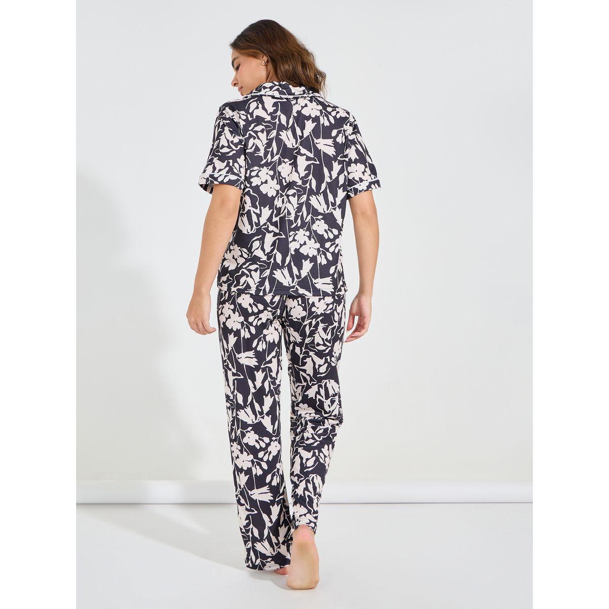 Styli Unwind AOP Floral Shirt & Pyjama Set-women-clothing-nightwear-pyjamas-longsets-image-6
