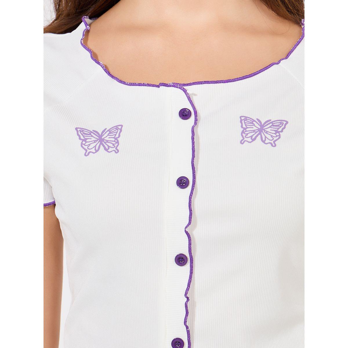 طقم من بنطال بيجاما مع بلوزة بتفاصيل مُتباينة وازرار-women-clothing-nightwear-pyjamas-longsets-image-3