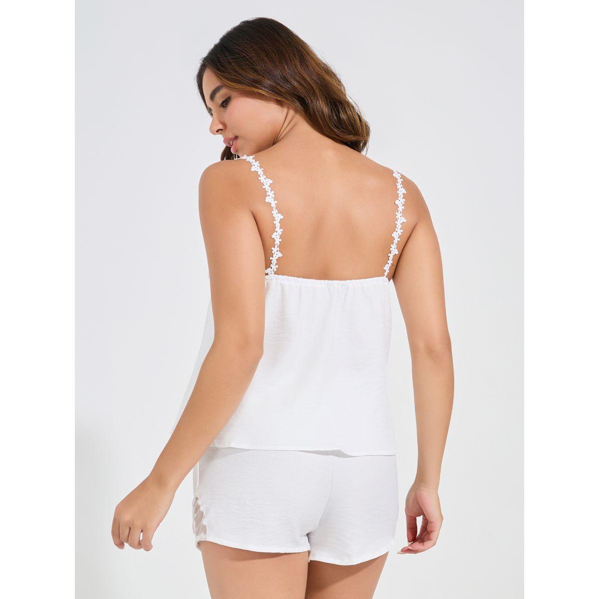 Styli Unwind Floral Lace Trim Cami & Short Pyjama Set-women-clothing-nightwear-pyjamas-shortsets-image-5