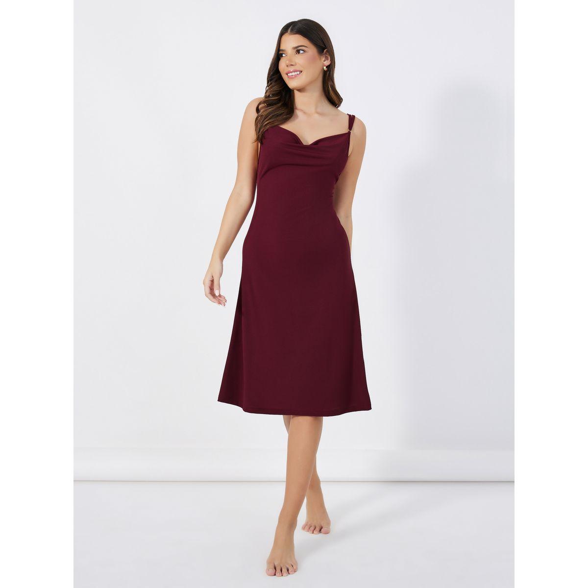 Styli Unwind Lace Butterfly Back Detail Ribbed Slip Dress-women-clothing-nightwear-nighties-image-1