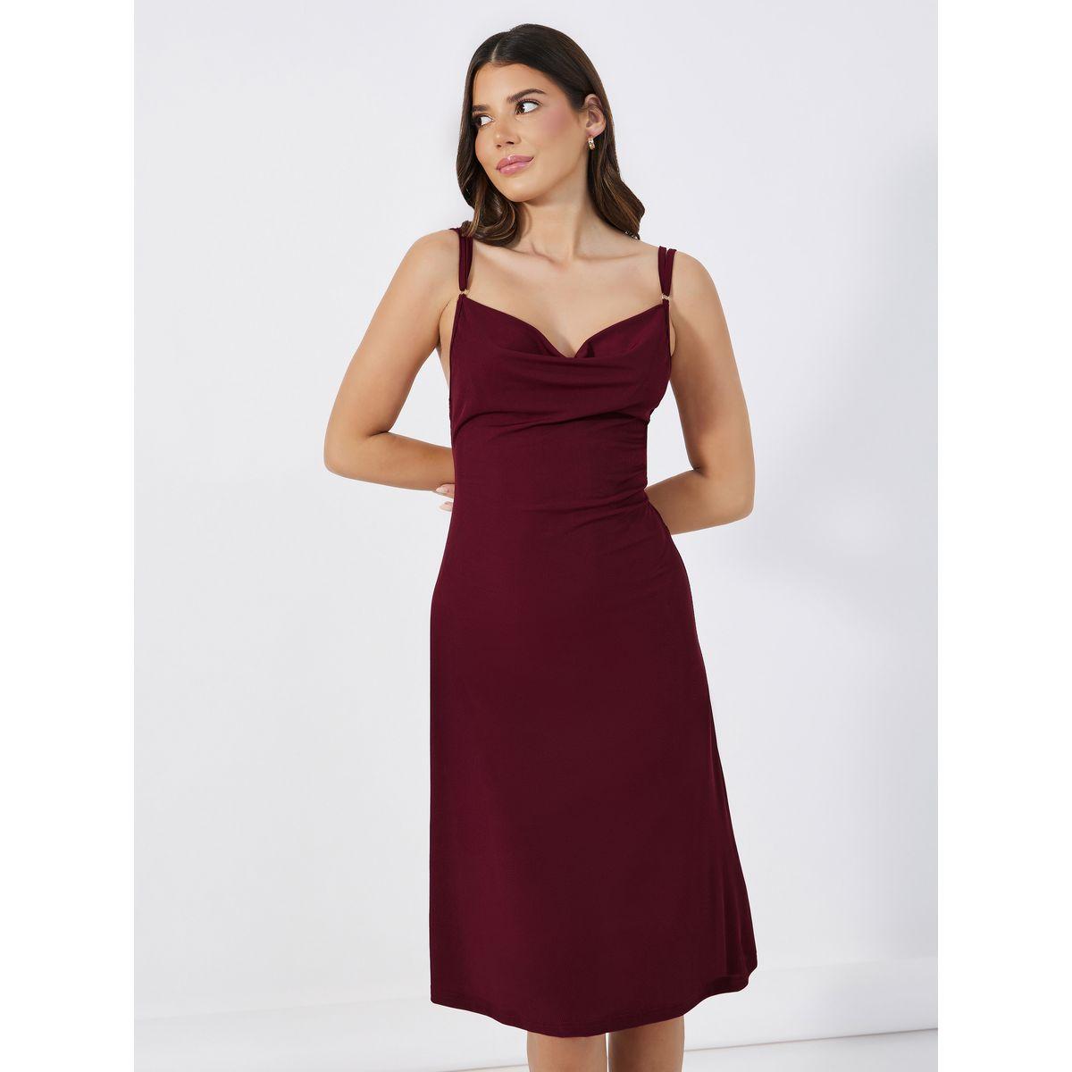 Styli Unwind Lace Butterfly Back Detail Ribbed Slip Dress-women-clothing-nightwear-nighties-image-2